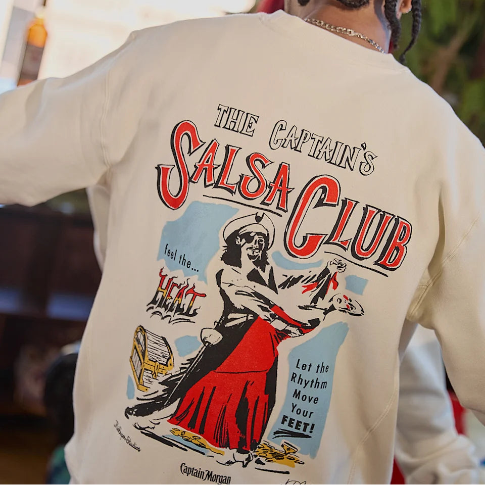 [WHITE] CAPTAIN MORGAN x KIDSUPER CREW NECK SWEATER