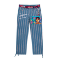 [BLUE-Denim] Pinstripe Denim Jeans (Painted Pocket)