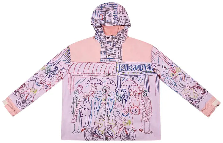 [PINK] Tandem Bike Button DOWN Parka