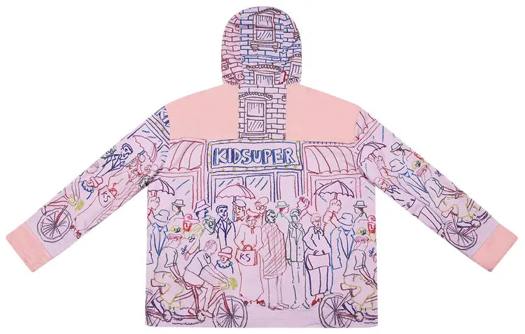 [PINK] Tandem Bike Button DOWN Parka