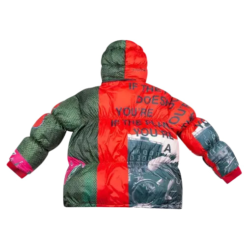 [Multicolor] Genius Collage Puffer Jacket