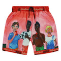 [Red-Multicolor] Kids Shorts
