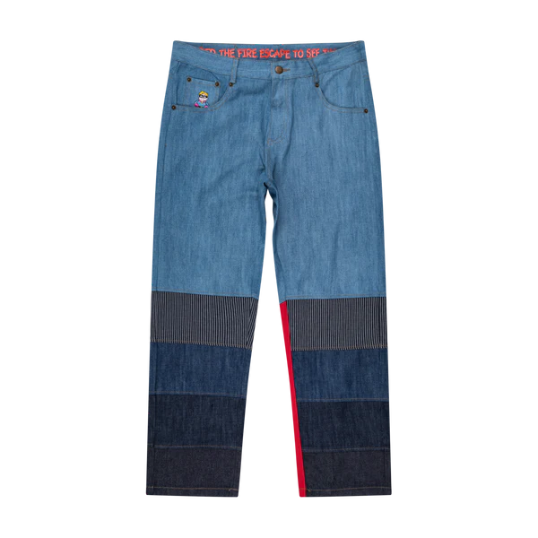 [BLUE-Denim] I CLIMBED THE FIRE ESCAPE Denim JEANS
