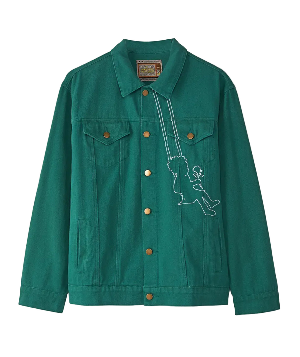 [Green/Teal] Swingset Denim Jacket