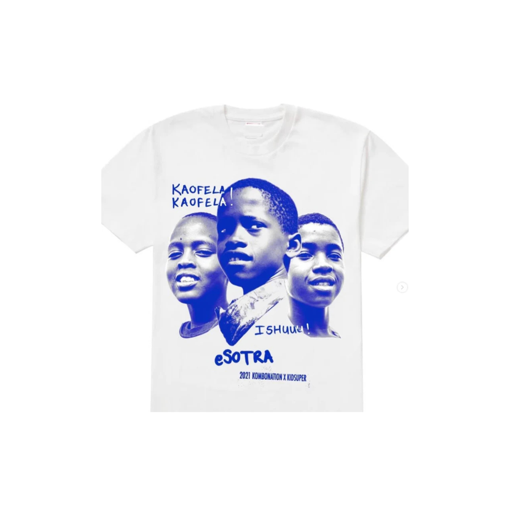 [WHITE-BLUE] KOMBONATION KAOFELA x KIDSUPER TEE