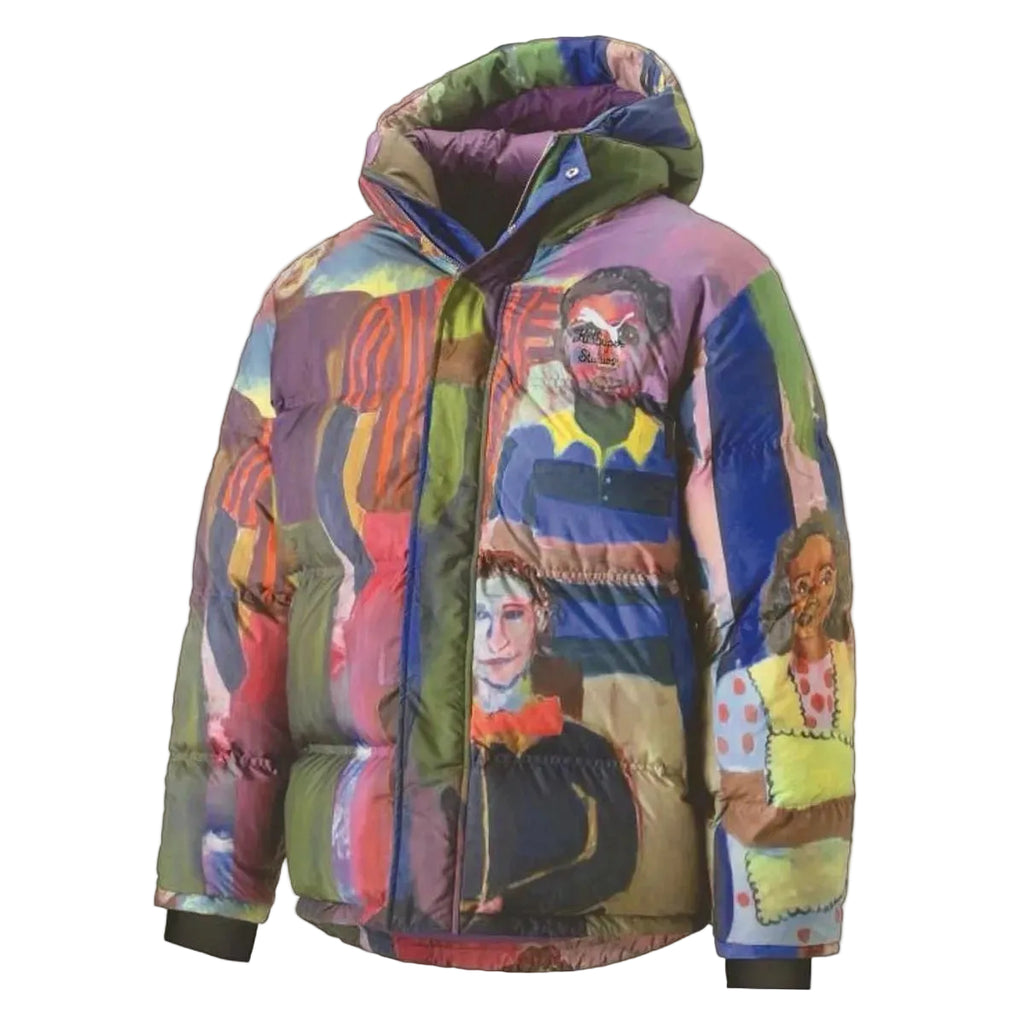 [Multicolor] People Collage Puffer Jacket