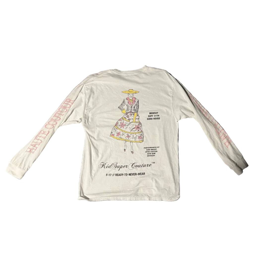 [WHITE] COUTURE F-17 READY TO NEVER WEAR LONG SLEEVE TEE