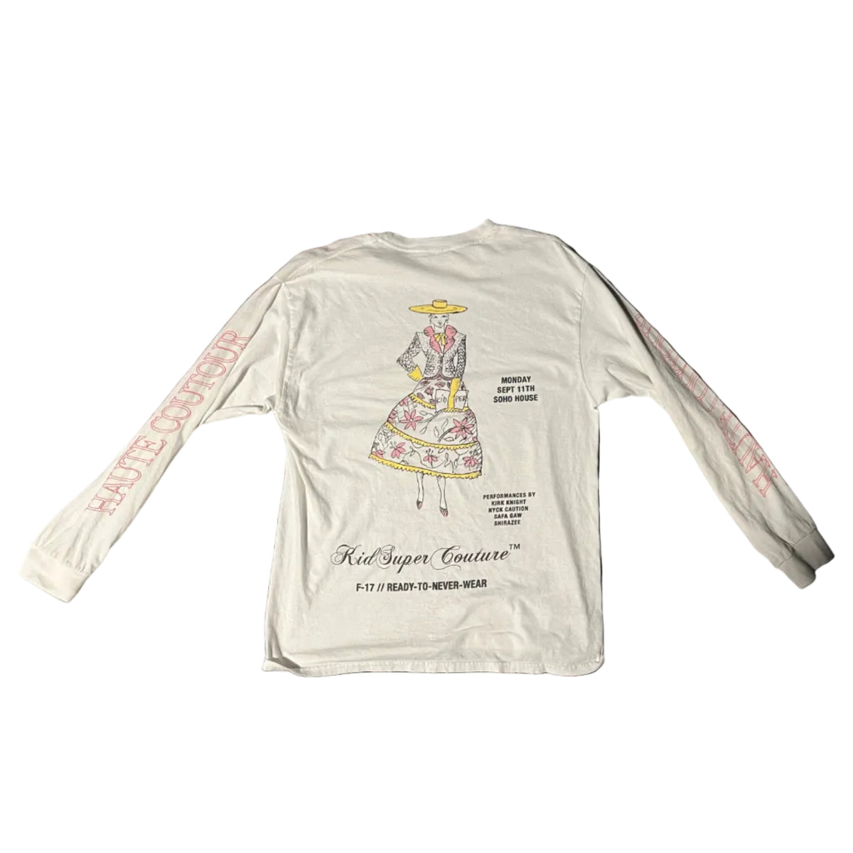 [WHITE] COUTURE F-17 READY TO NEVER WEAR LONG SLEEVE TEE