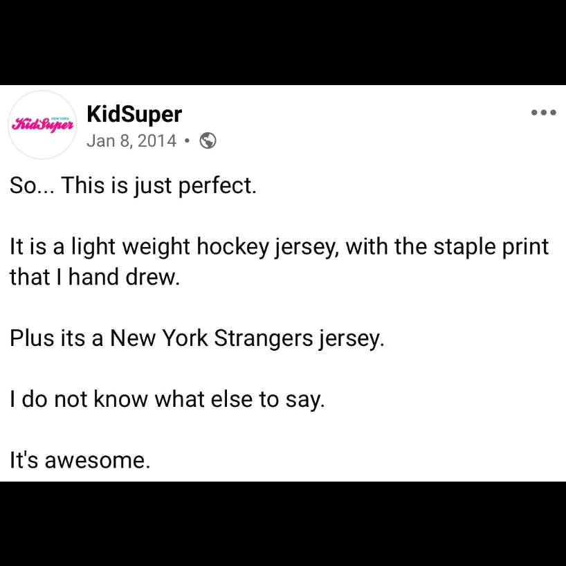 [BLACK] KidSuper Strangers Hockey Jersey