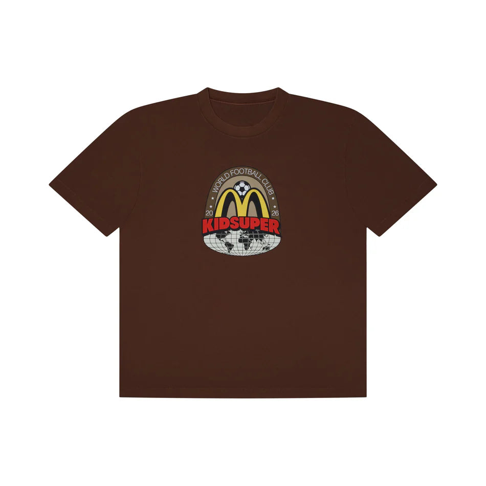 [Brown] KidSuper X McDonald's World football Club Tee