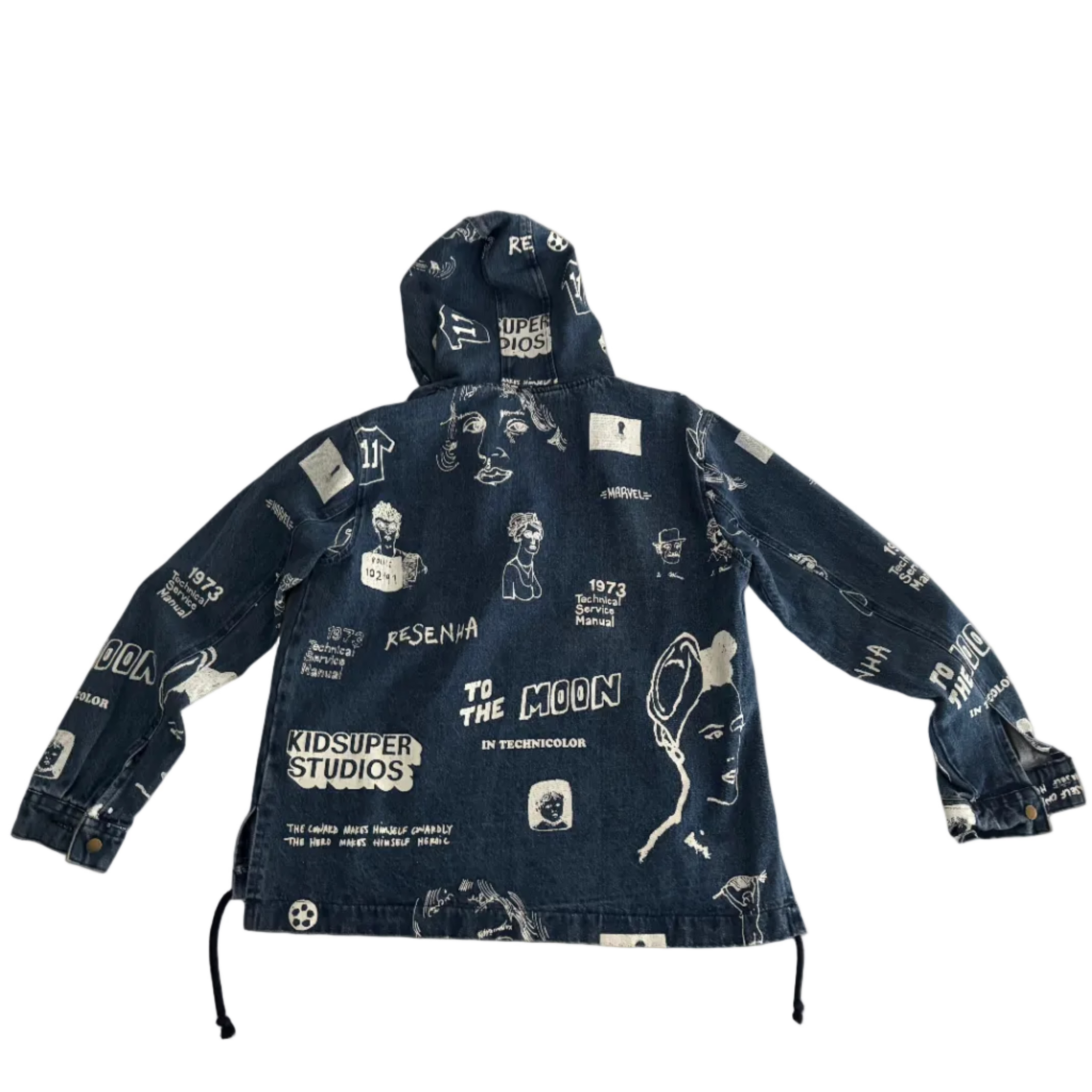 [BLUE-Denim] DOODLE Denim JEAN PULLOVER