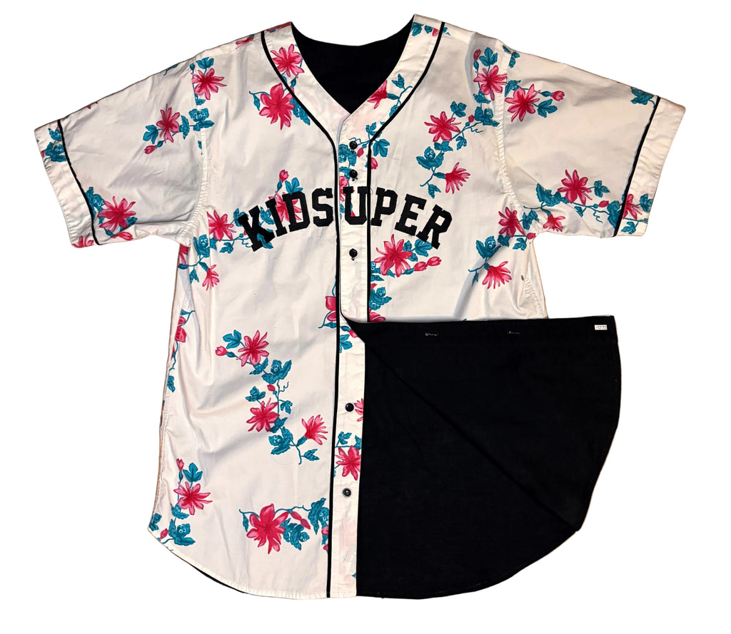 [MULTICOLOR] FLORAL KIDSUPER BUTTON DOWN JERSEY
