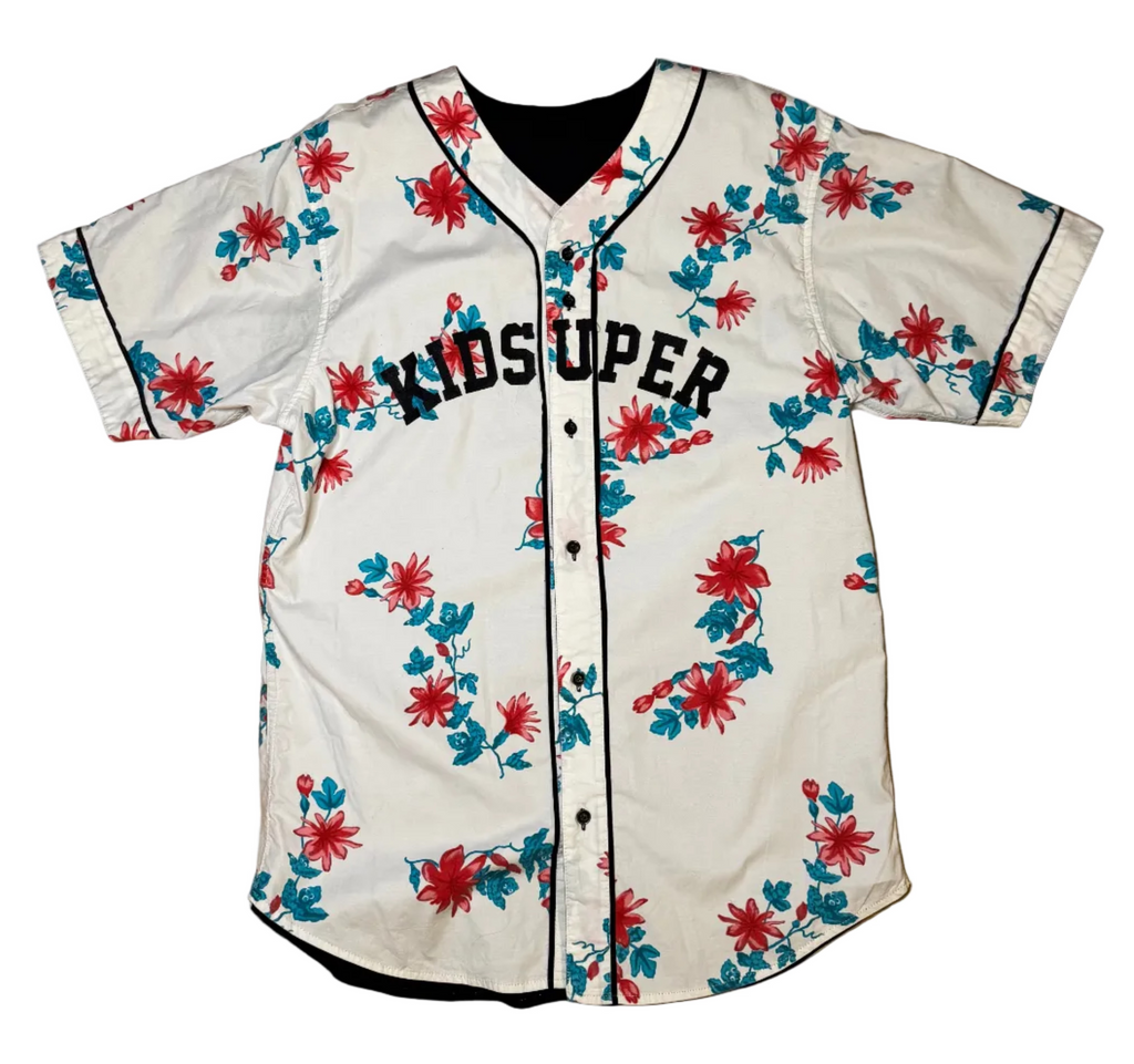 [MULTICOLOR] FLORAL KIDSUPER BUTTON DOWN JERSEY