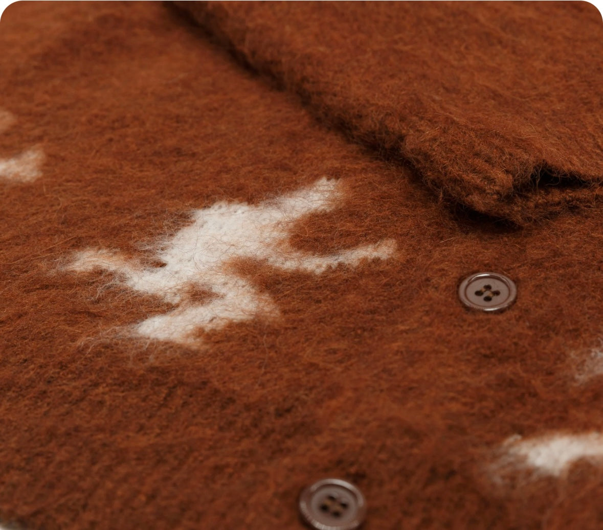 [BROWN] Running Guys Mohair Cardigan