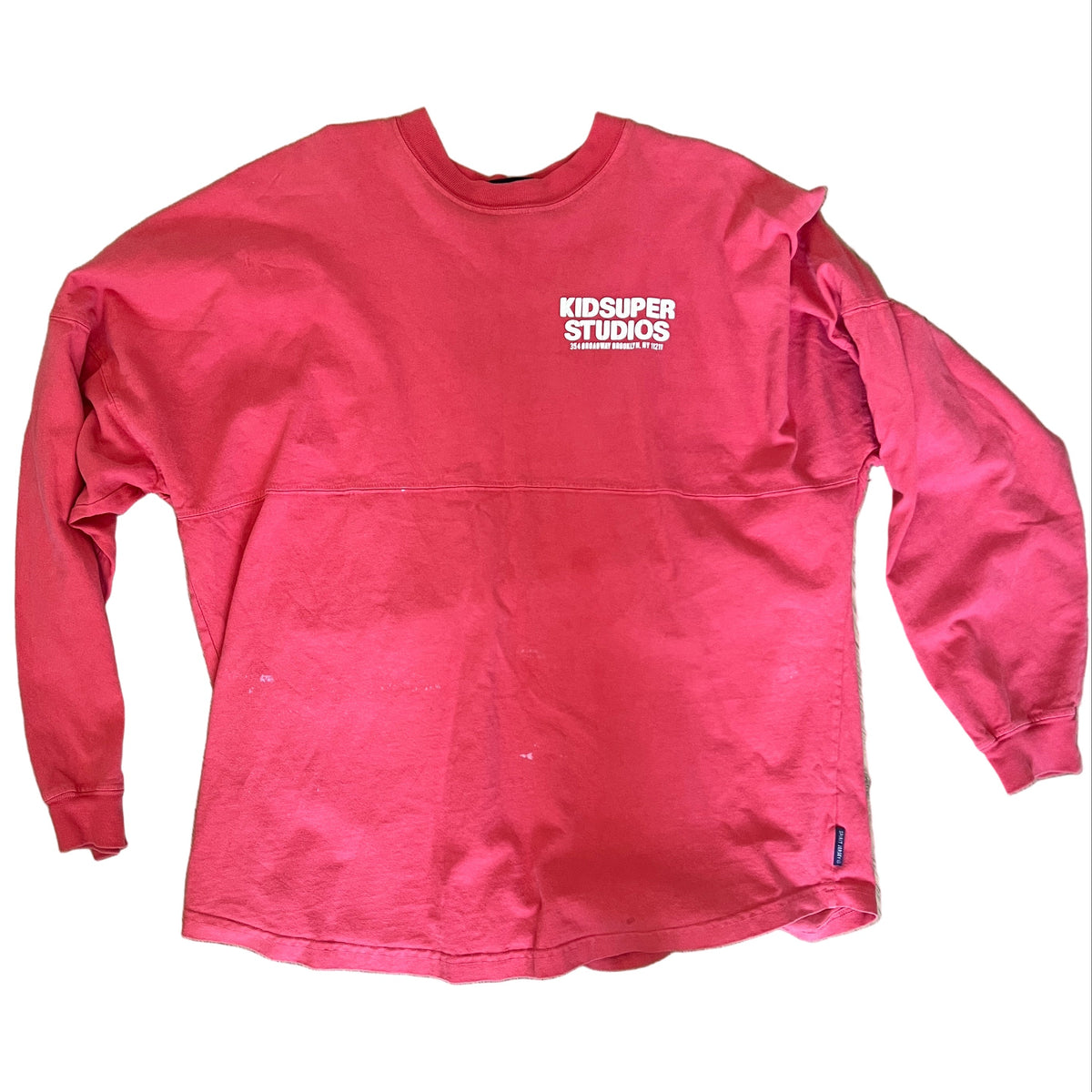[RED-APRICOT] LONG SLEEVE STUDIO WORK TEE