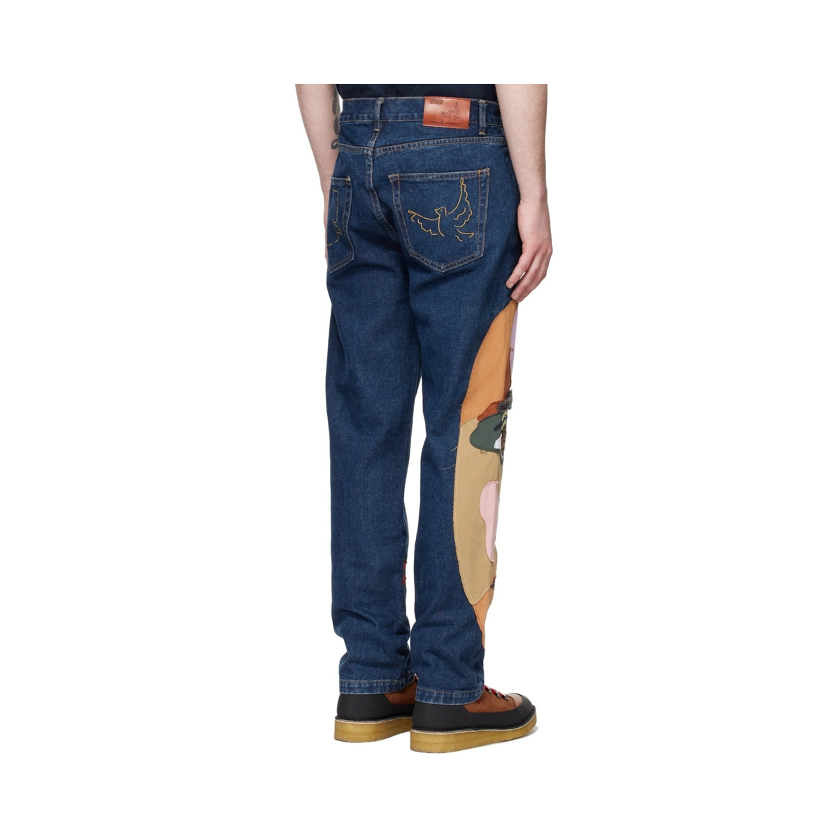 [Blue-Denim] Stitched Face Denim Jeans