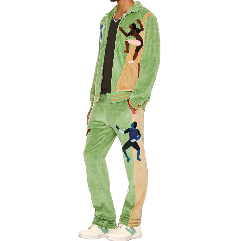 [GREEN] Disco & the Dancers Velour Track Pant