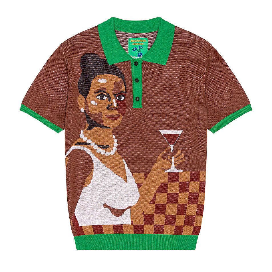 [Brown-GREEN] Lady Martini Polo