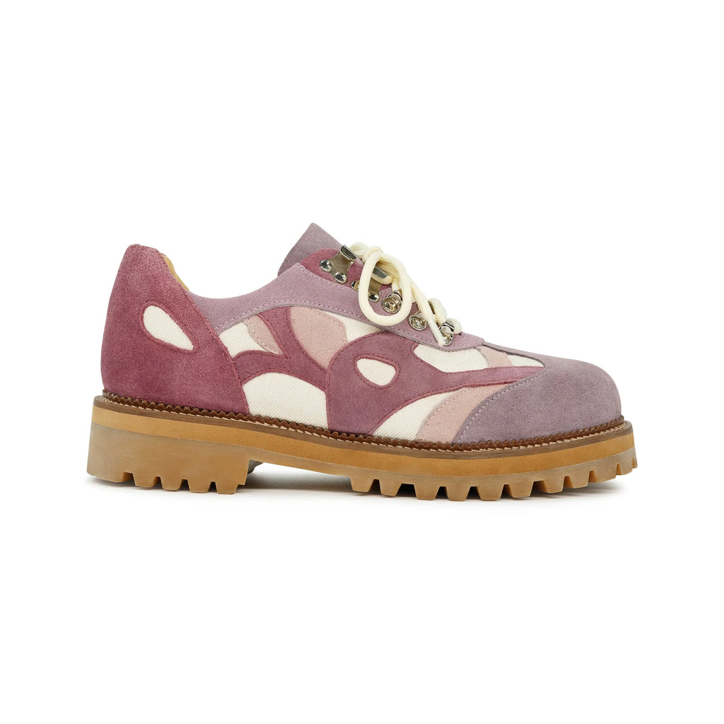 [Purple-Multi] Low Boots with Swirls