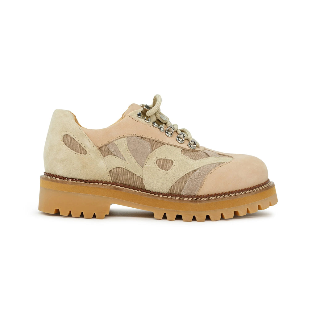 [Cream-Brown-Tan] Low Boots with Swirls