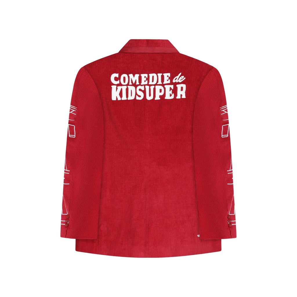 [Red-Burgundy] Comedie De KidSuper Suit Top