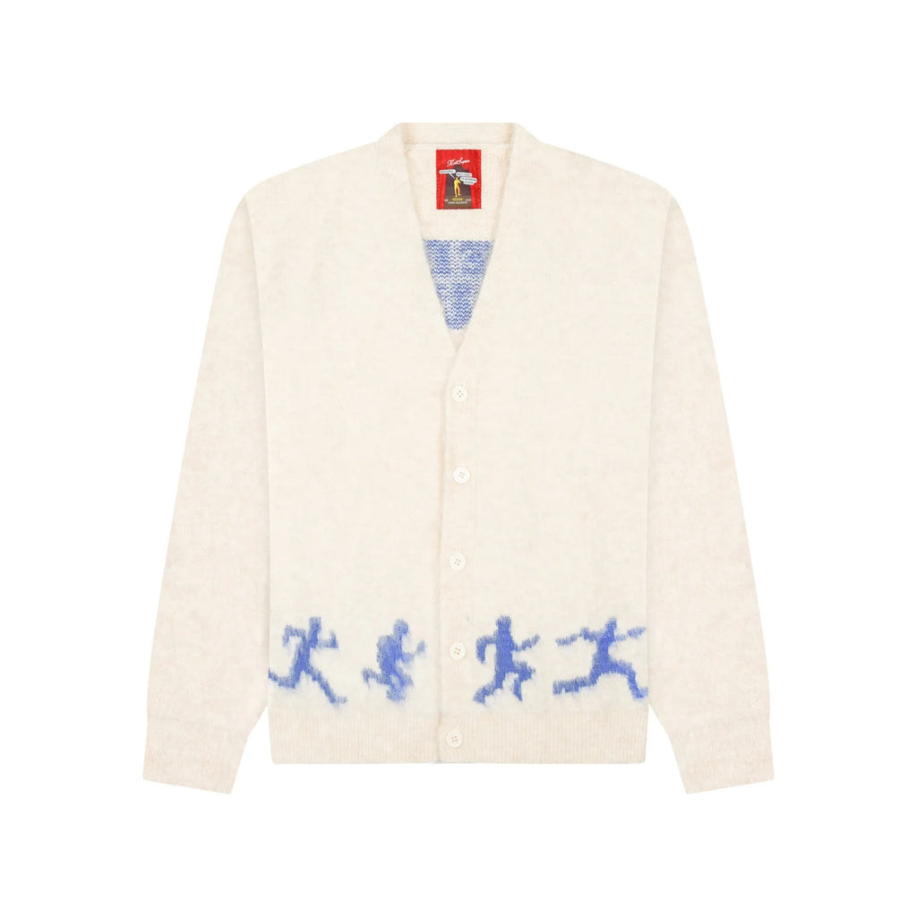 [WHITE] Running Guys Mohair Cardigan