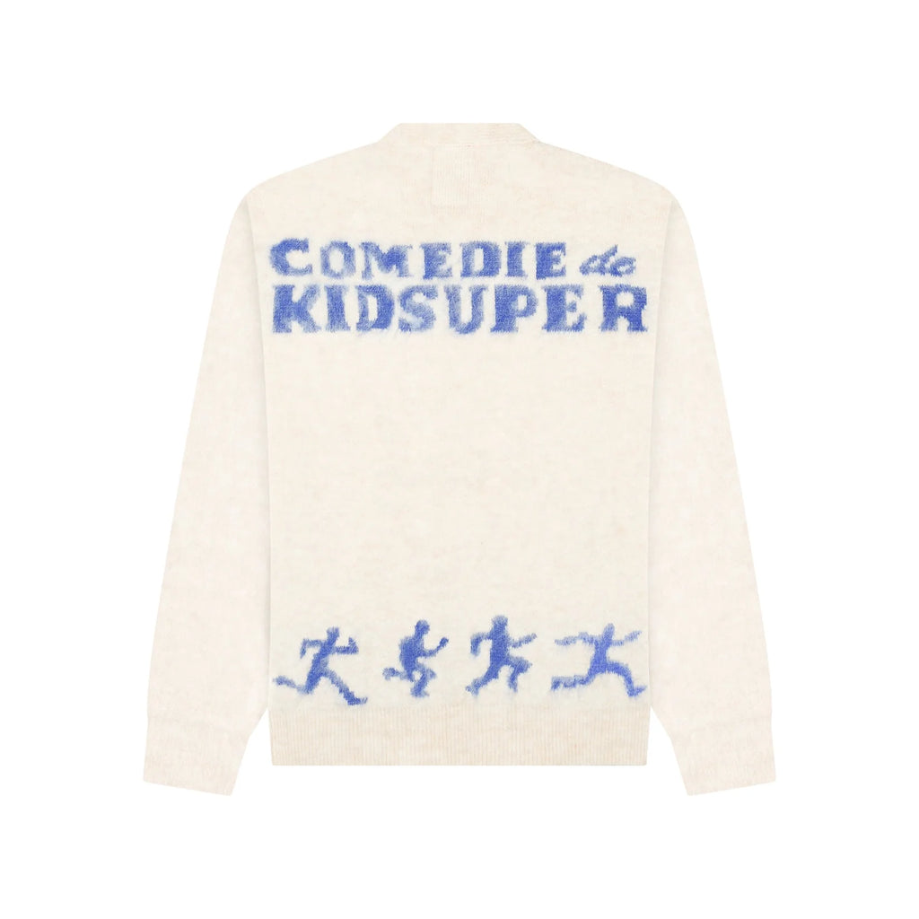 [WHITE] Running Guys Mohair Cardigan