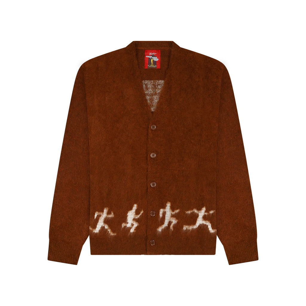 [BROWN] Running Guys Mohair Cardigan