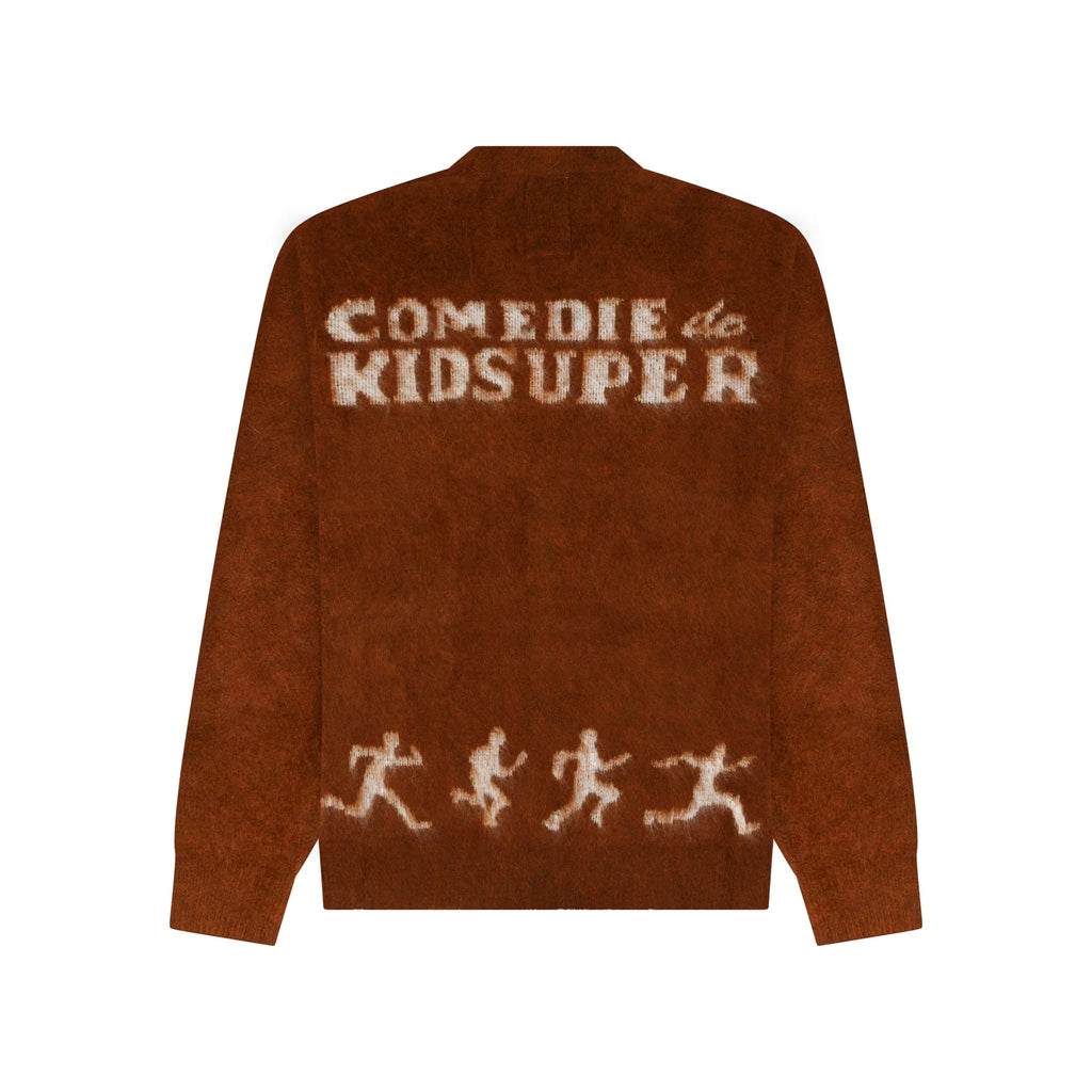 [BROWN] Running Guys Mohair Cardigan