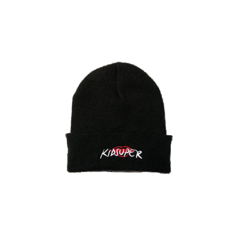[BLACK] RS No. 9 x KidSuper Double Sided Lips Beanie