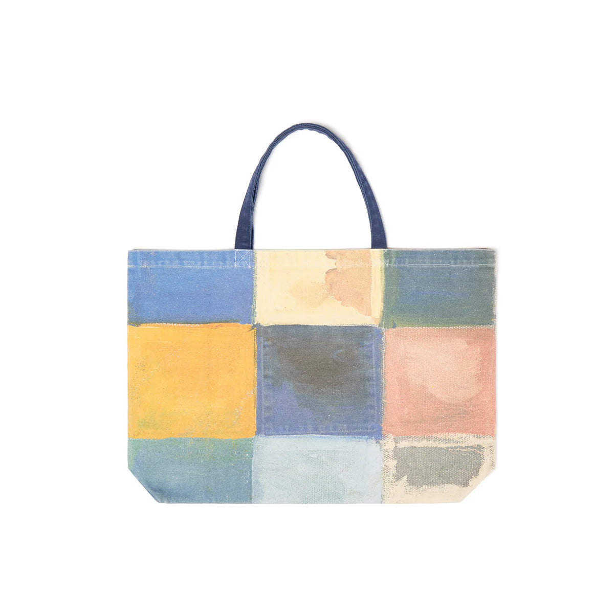 [Multicolor] Checkered Painted Printed Tote