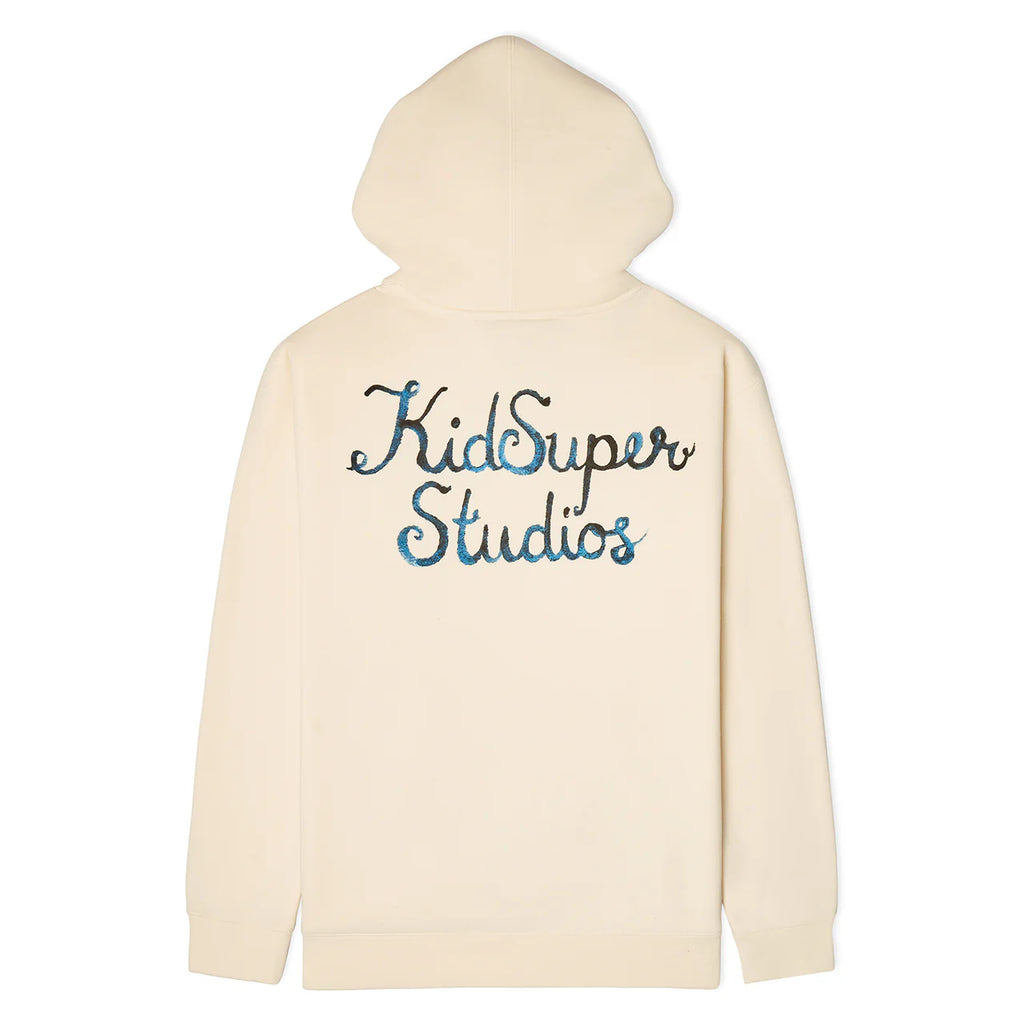 [Cream] Script logo Hoodie