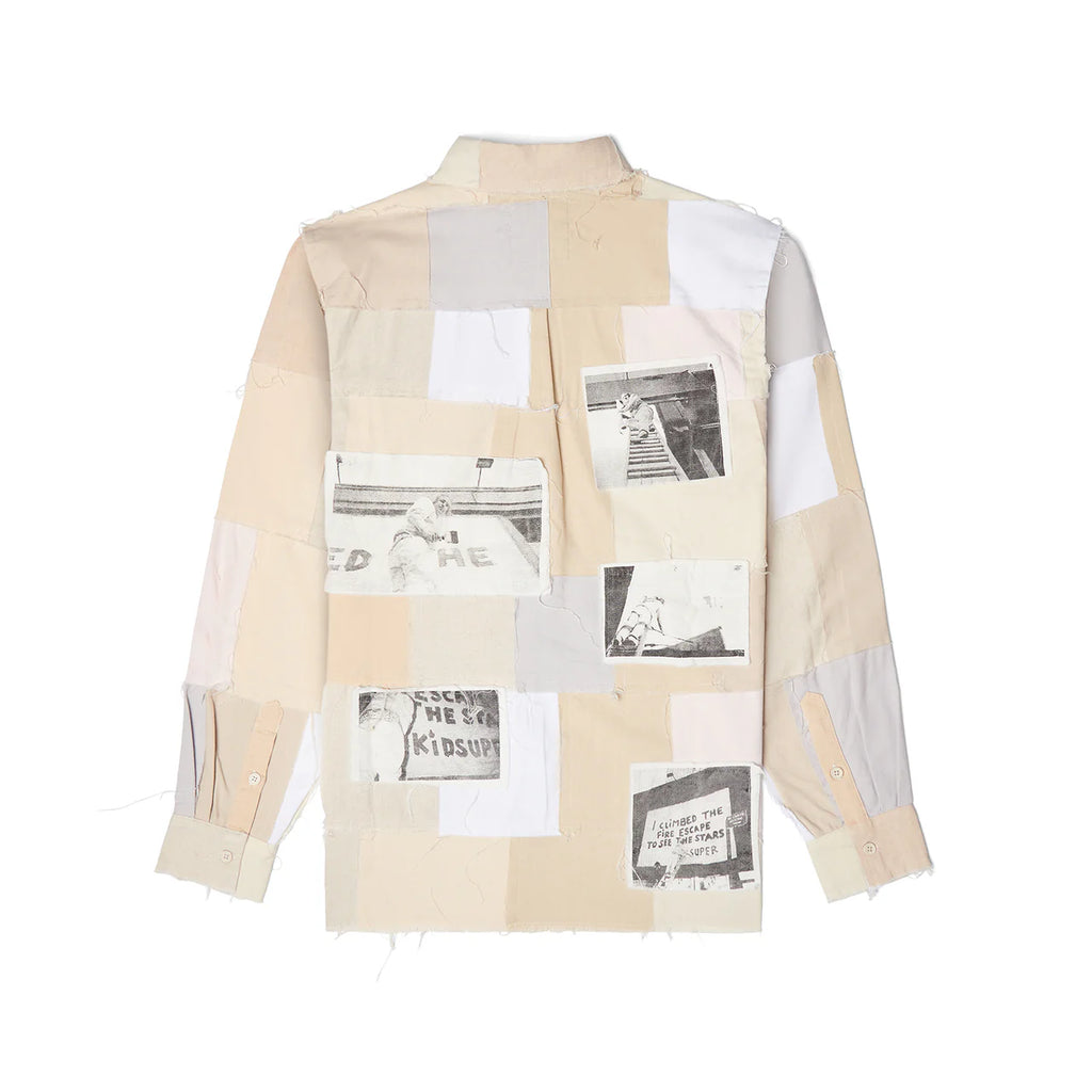 [Cream/Natural] Patchwork Shirt