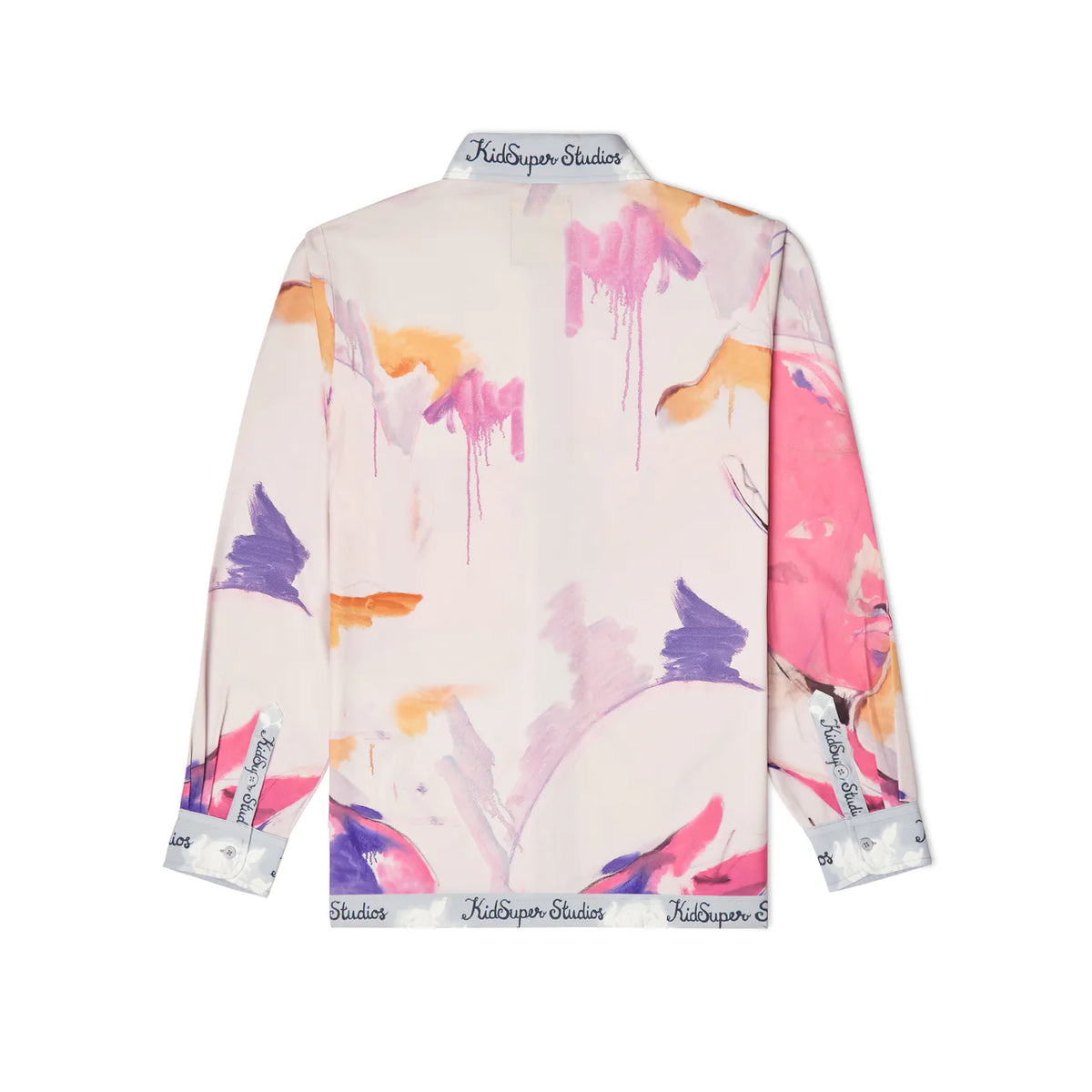 [Pink-Multi] Printed Satin Shirt