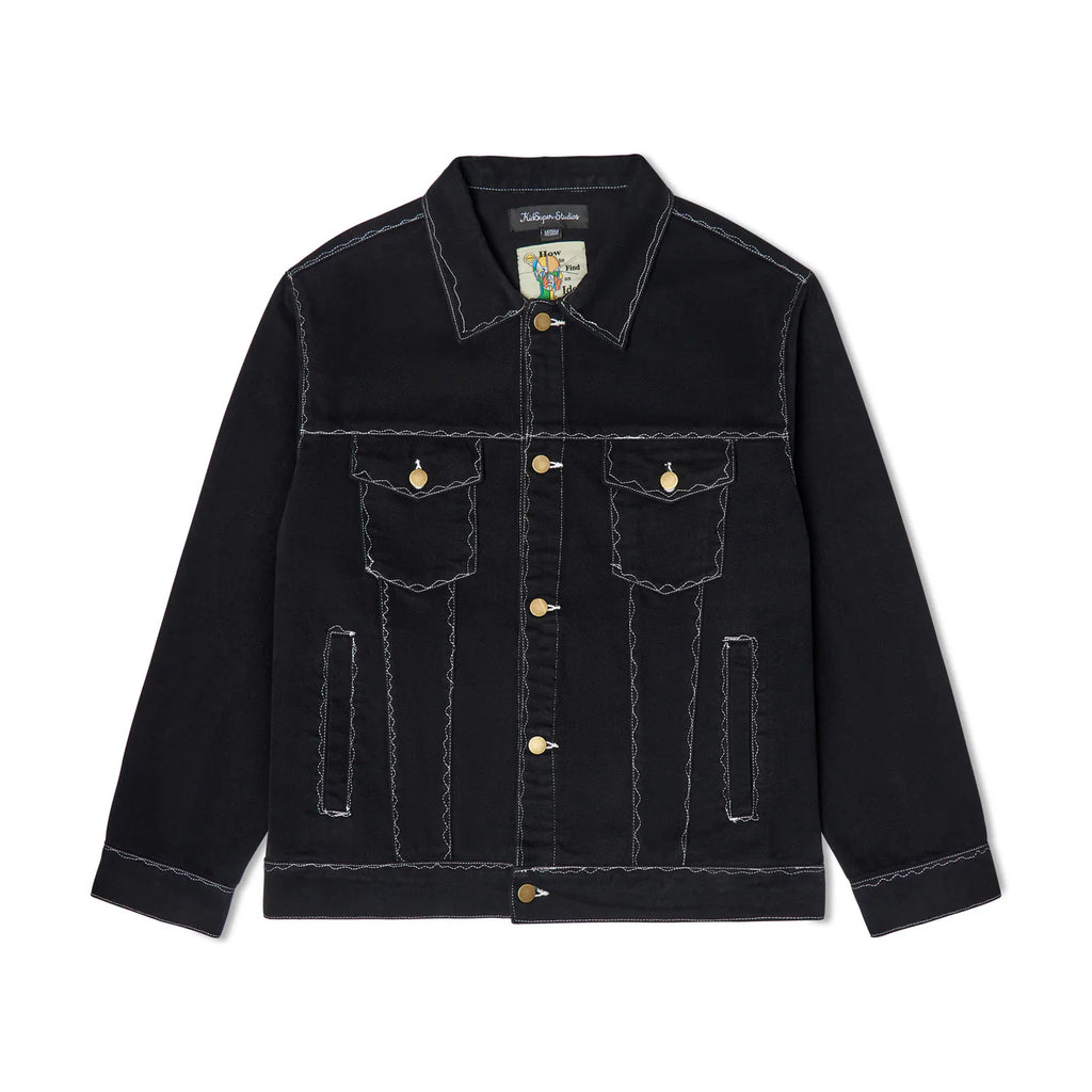 [Black] Messy Stitched Work Jacket
