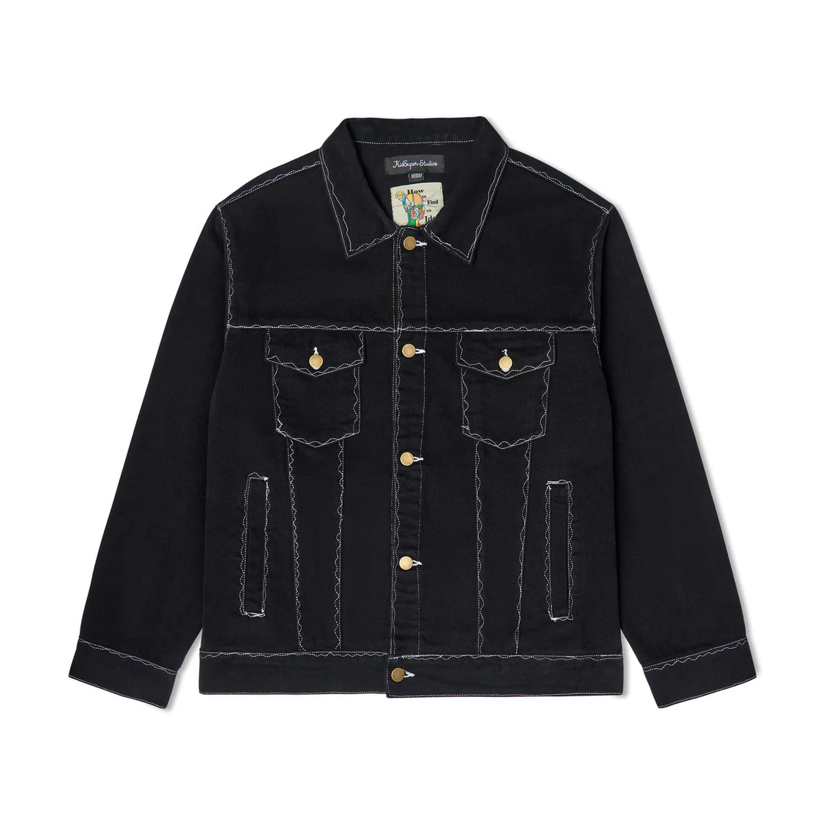 [Black] Messy Stitched Work Jacket