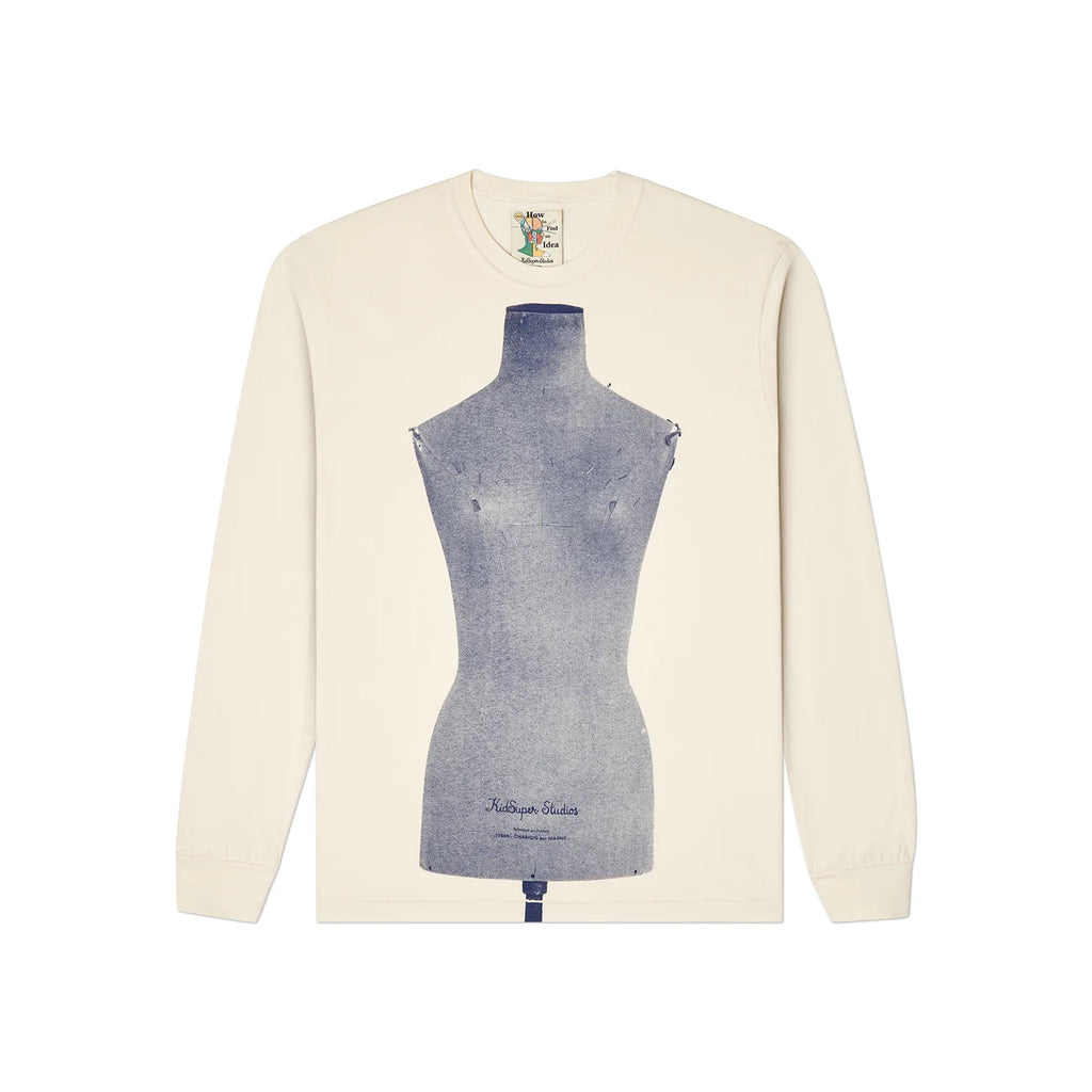 [Cream-Tan] Dress Form Long Sleeve Shirt Tee