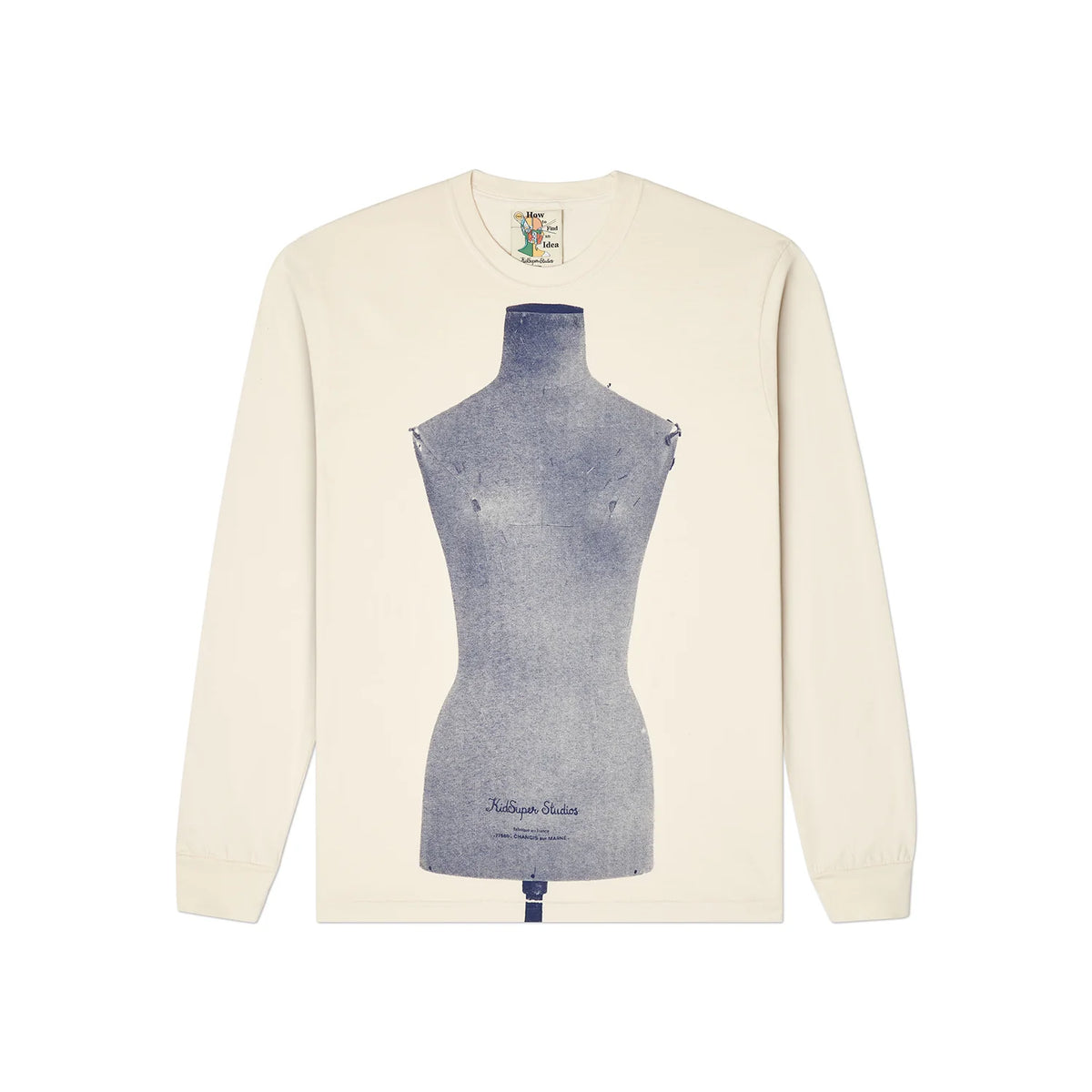 [Cream-Tan] Dress Form Long Sleeve Shirt Tee