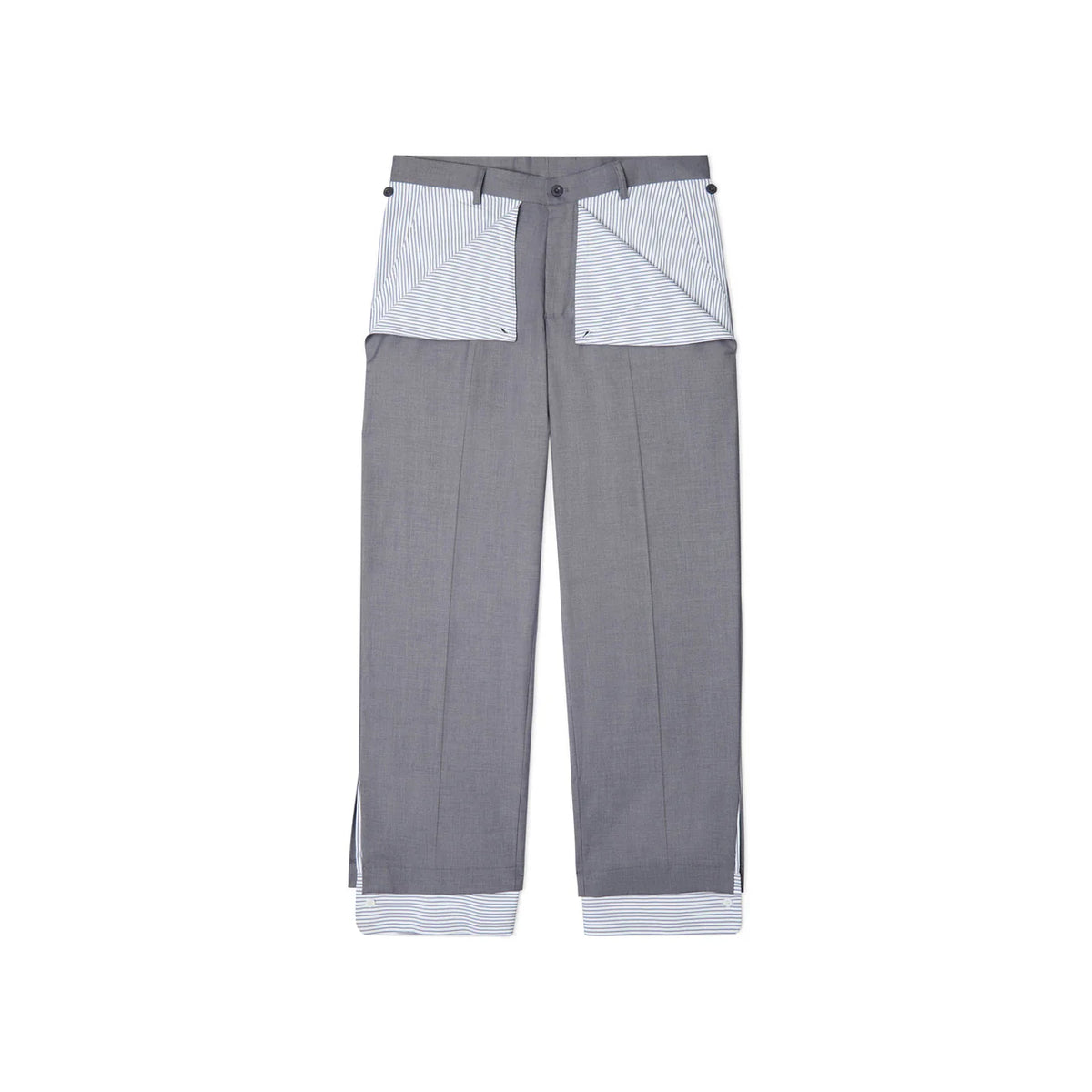 [Grey] Cuff Suit Bottom