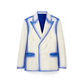 [White-Blue] Gradient Suit Top