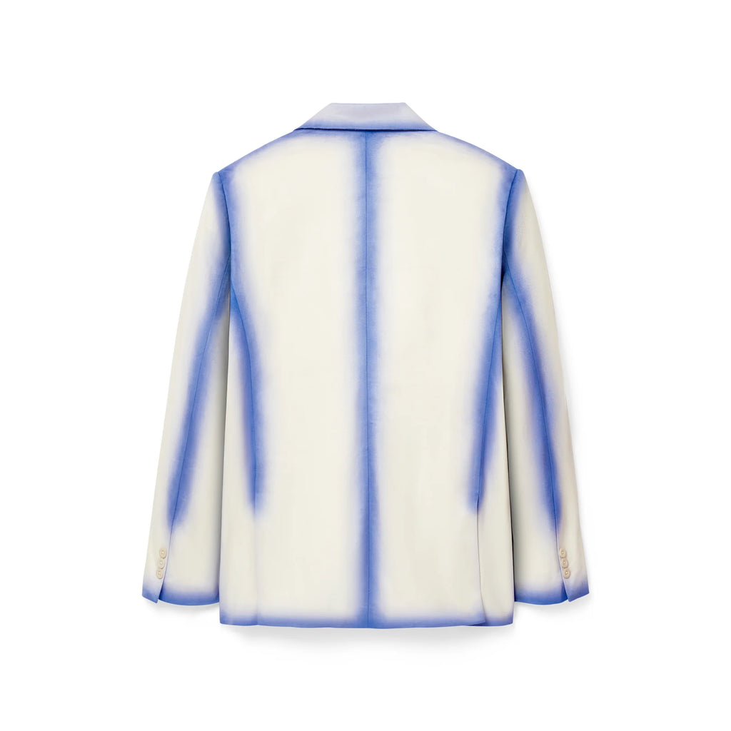 [White-Blue] Gradient Suit Top