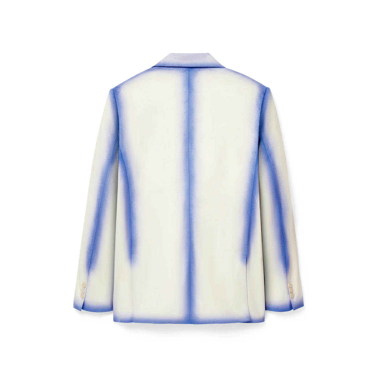 [White-Blue] Gradient Suit Top