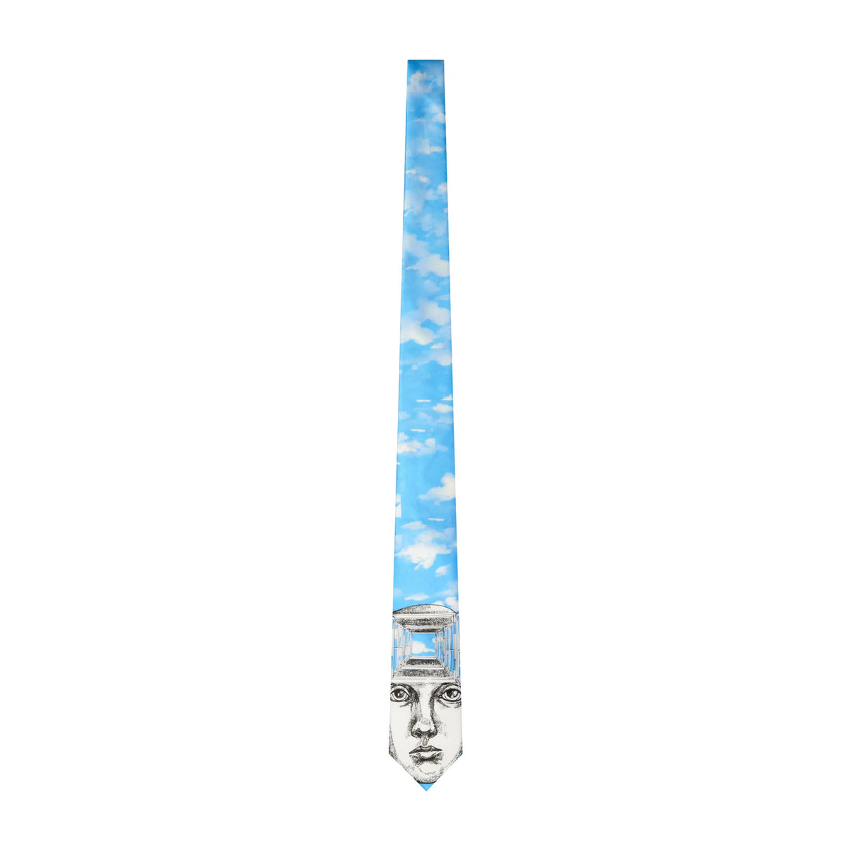 [Blue] Illusion Printed Silk Tie