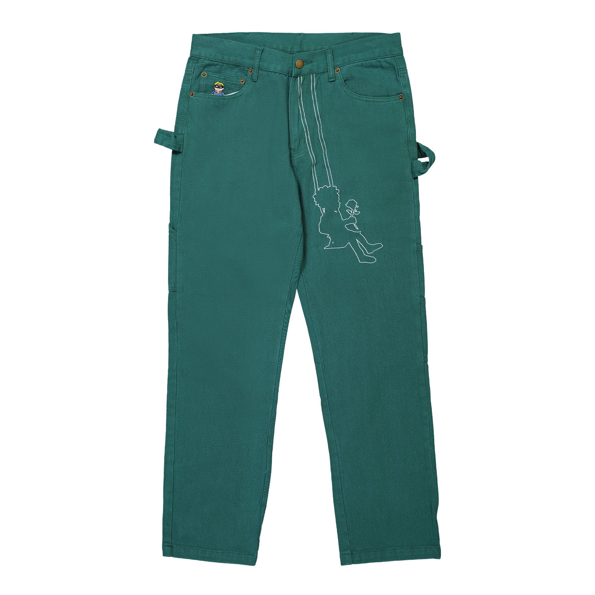 [Green/Teal] Swingset Denim Pant