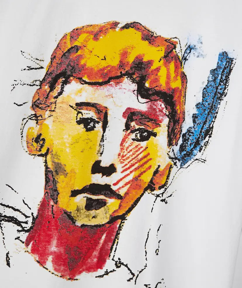 [WHITE] FACE SKETCH TEE