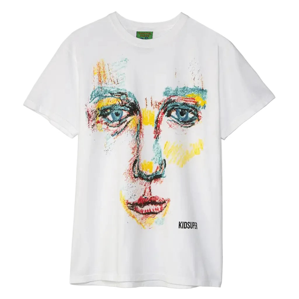 [White] Sketch Face Tee