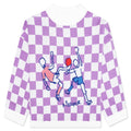 [Purple] Checkered Soccer Sweater