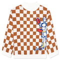 [BROWN] Checkered Soccer Sweater