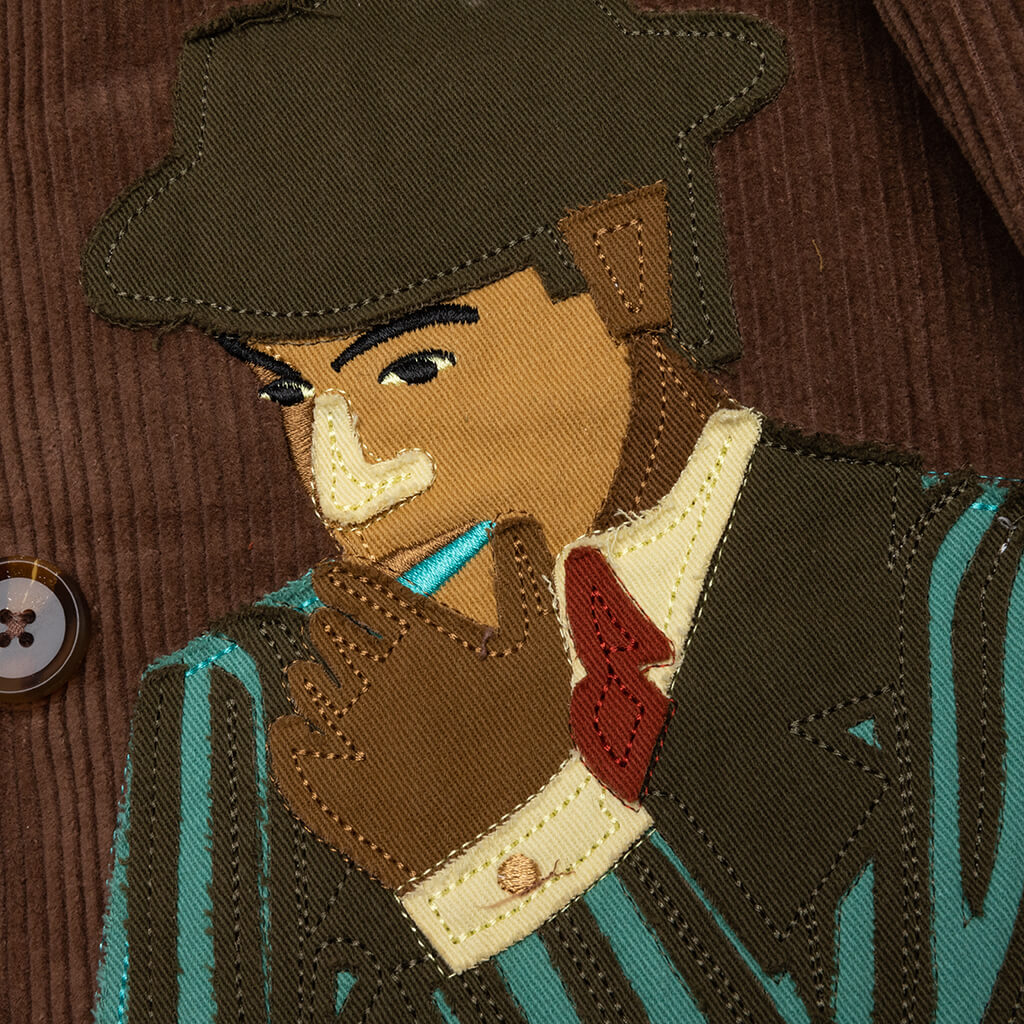 [BROWN] Chess not Checkers Cord SUIT TOP