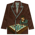[BROWN] Chess not Checkers Cord SUIT TOP